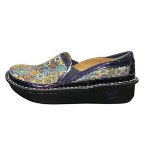 Alegria Debra Colorful Mosaic DEB-370 Women's Clog Slip-On Wedge Shoes 38/8